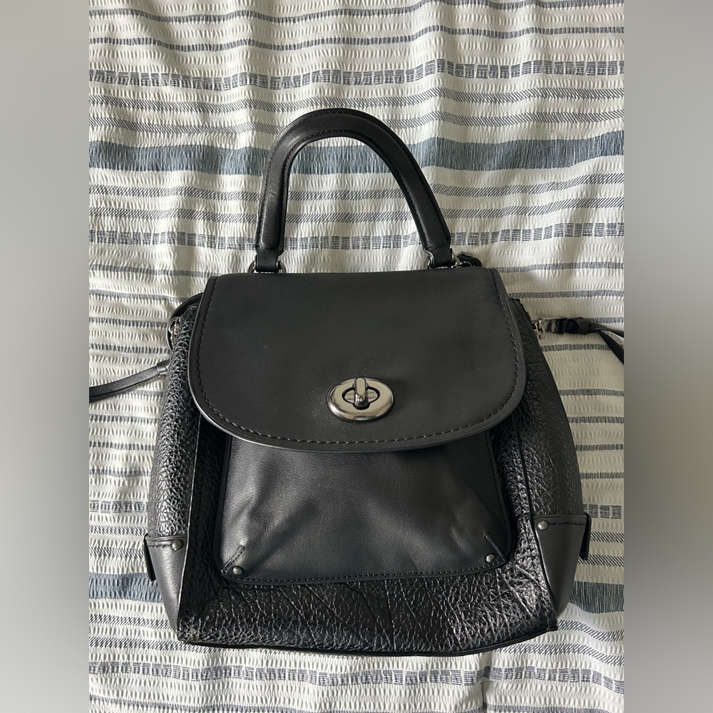 Black Coach Faye Backpack